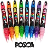 Posca 153544866 Set Marcatore a Tempera a Base d'Acqua, 1.5 mm, 40 Pezzi