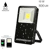 LED Flood Light,SGODDE 10Watt LED Work Light Outdoor Spotlight, 800LM, Waterproof USB Power Bank with 6000mAh Rechargeable Battery, Black