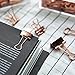 MultiBey Rose Gold Binder Clips Fashion Metal Clips, Small 3/4 inch 25PCS or 1 inch 12PCS per Box (3/4 (25pcs))