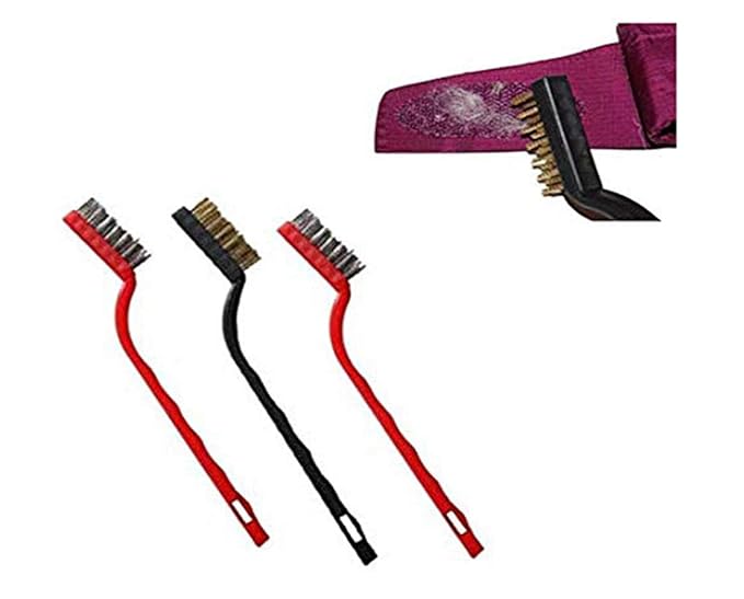 DIY Crafts Multi-Purpose Hook and Loop Wire Cleaning Brush Scratch Brushes, for Cleaning Welding Slag, Rust and Outdoor Grills. Includes Brushes (6 Pcs Pack, Multi Color)