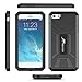 iPhone 6s Case, rooCASE Series PC/TPU Hybrid Armor Military Case with Front Cover and Built-in Screen Protector for Apple iPhone 6 / 6s (2015), Black
