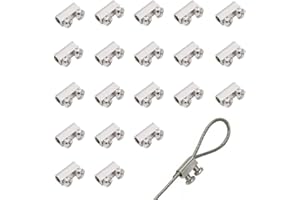 ANTIANXIA 20Pcs Upgraded wire Rope cable clamps single/hole cable clamps（3.0MM line hole）