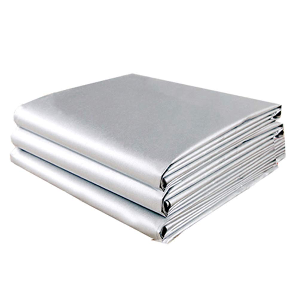 Blackout Curtain, Drapery Shade Fabric Curtain Liner, Thermal Insulated Blackout Curtain Liner, Thicken Silver Window Panel with Hooks for Bedroom Living Room(1.4x2M/55x78inch)