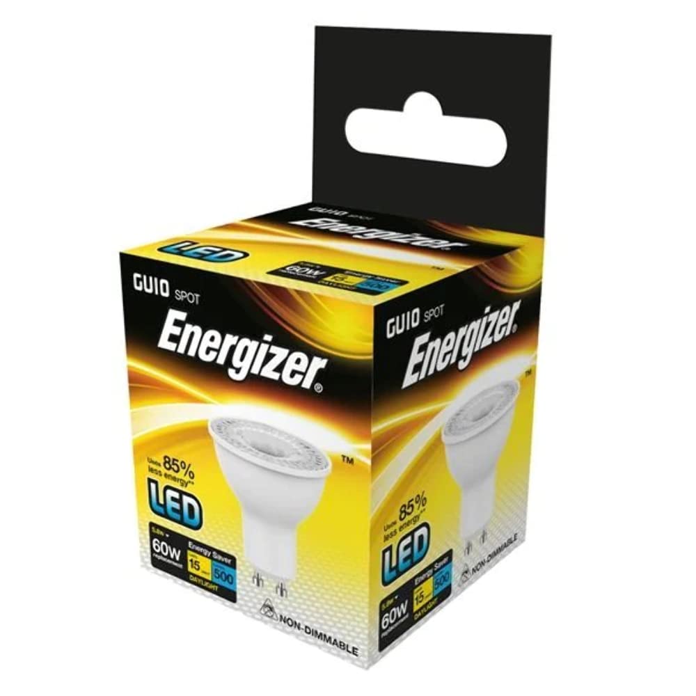 Energizer Non Dimmable LED Energy Saving Lightbulb, GU10, Daylight