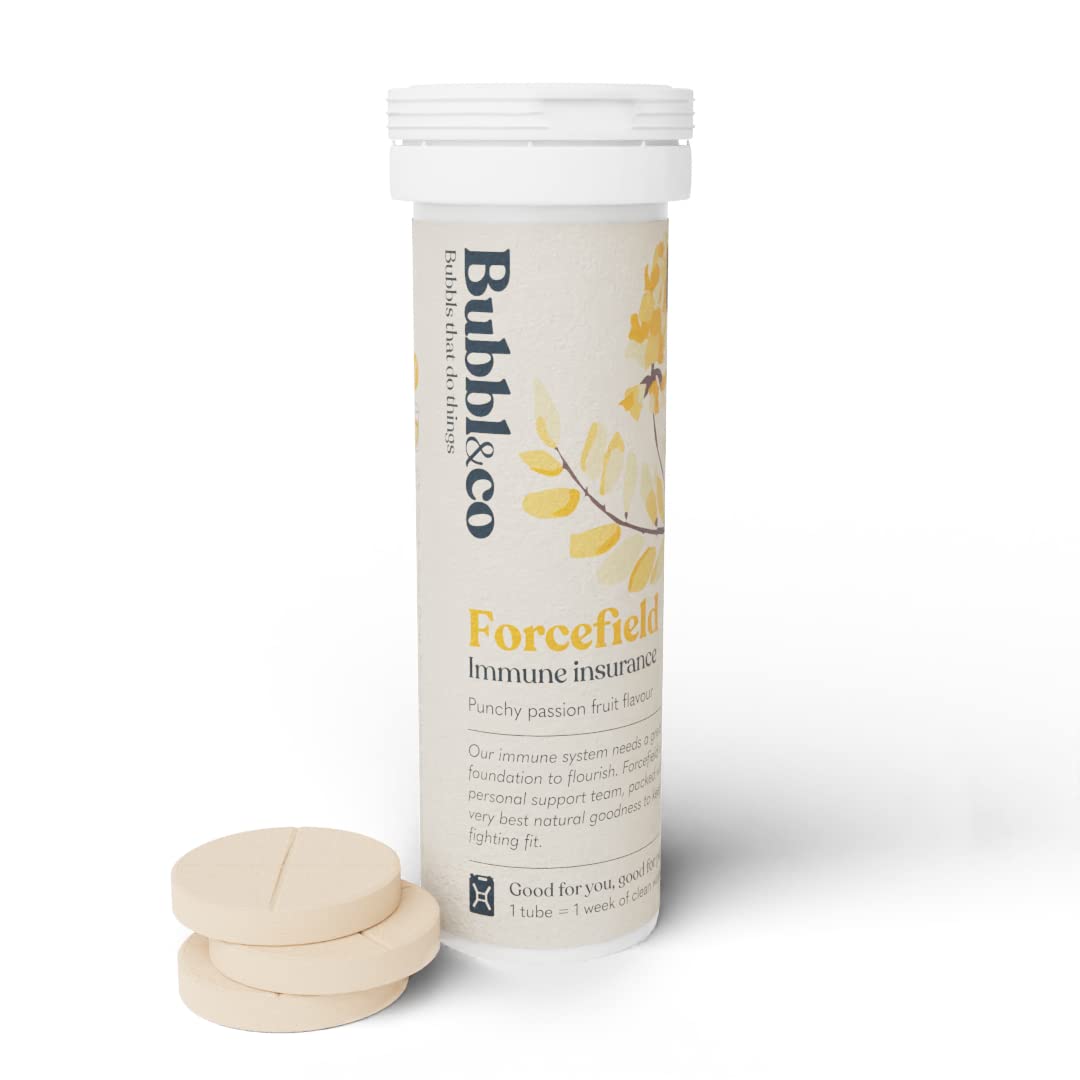 Bubbl & Co Forcefield Immune Insurance | Immunity & Hydration | Elderberry Extract, Trace Minerals, Vitamin Complex (10 Drinks)