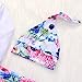 ASTRILL 4Pcs Infant Baby Boy Girls Letters Long Sleeve Romper+Flower Pant+Hat+Headband Warm Clothes, 3-6 Months, Blue