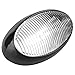Lumitronics RV 12V LED Oval Porch Utility Light - Clear & Amber Lenses - For Motorhomes, Campers, Trailers, 5th Wheels (Black)