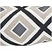 AmazonBasics Tufted Outdoor Seat Patio Cushion - Pack of 2, 19 x 19 x 5 Inches, Black Geo