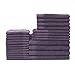 Baltic Linen Multi Count 100% Cotton Towels, 4 Bath Towels, 4 Hand Towels, 4 Fringed Fingertips, 12 Washcloths, Deep Plum, 24 Piece Set