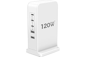 SOKETPUG USB C Charger Block 120W, Charging Station for Multiple Devices, USB Charging Block, USB C GaN Fast Charging Hub, 65W USB C Laptop Charger Compatible for MacBook Pro/Air, iPhone, iPad, Samsung