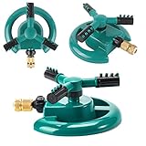 Lawn Sprinkler Garden Circular Watering Tool Three Adjustable Arm Long Coverage Practical Powerful Impulse Sprayer