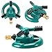 Lawn Sprinkler Garden Circular Watering Tool Three Adjustable Arm Long Coverage Practical Powerful Impulse Sprayer