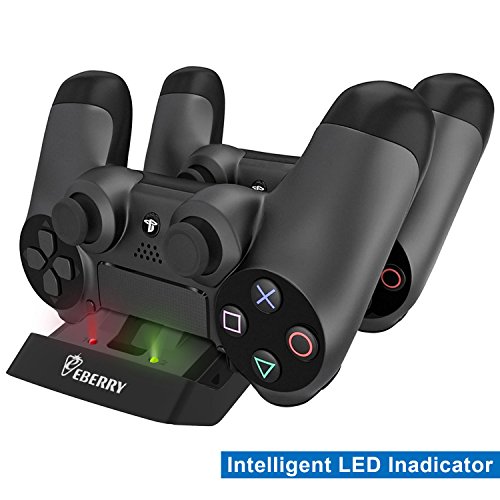 eBerry-Docking-Station-for-PS4-Controllers-Dual-Charger-Dock-USB-Charging-Stand-for-PlayStation-4-PS4-DualShock-4-Wireless-Controller-Black
