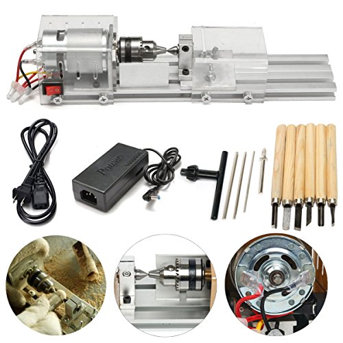 UPC 614019654736, Yaetek Mini Lathe Beads Polisher Machine DIY Woodworking Craft Rotary Tool