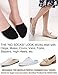 VERO MONTE 6 Pairs Womens Toe Topper Socks - No Show Half Socks (6-9, Black) 46121
