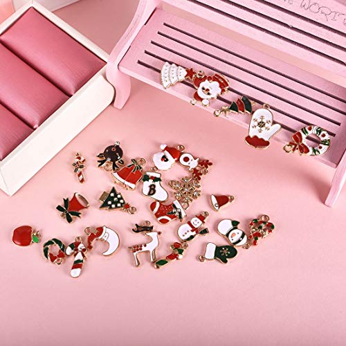 OBSEDE Christmas Decorations Charms Pendants for Crafting DIY Necklace Bracelet Mixed Wholesale 26Pcs