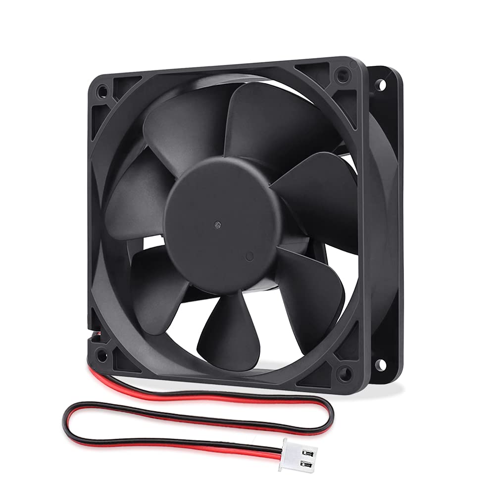 GDSTIME 120mm 24V Fan 120 x 38mm Computer Fan 12038 PC Cooling 12CM DC Brushless Cooling 125.1CFM Big Airflow Case Cooler For TV box Game Console Xbox Router