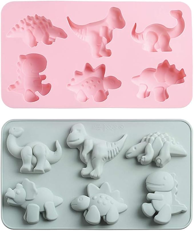 Rose Hefine Moule A Gateau En Silicone 6 Trous Pour Fondant Bonbons Forme De Dinosaures 3d Mignon Pour Gateau Savon 28x16 2x2 5cm Chocolat Sucre Cuisine Fait A La Main Silicone Moules A Patisserie