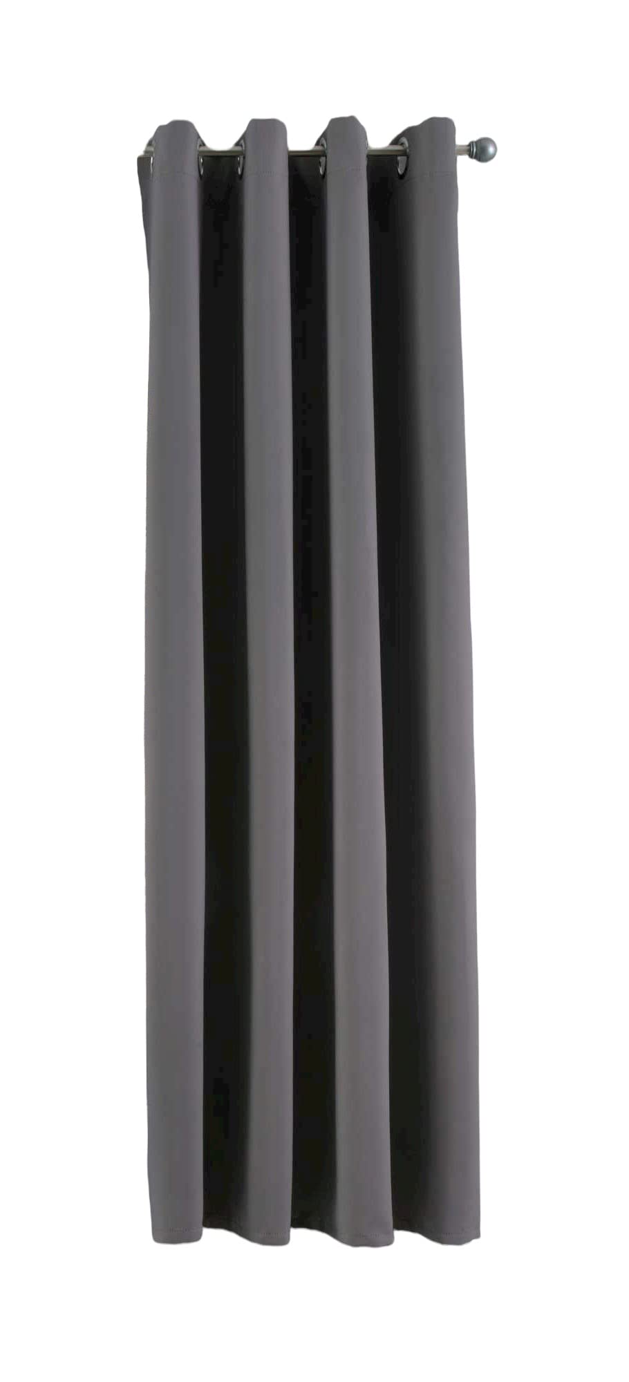 Gardinenbox NewYork Opaque Curtain Dark Grey H x W 160 x 140 cm Pack of 1 Thermal Blackout Curtain Blackout Eyelet Sound-Absorbing Oeko-Tex UV Protection Tieback 201920600