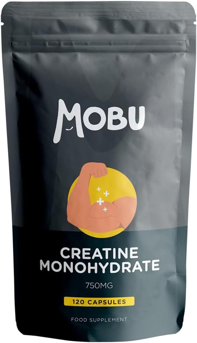 MOBU Creatine Monohydrate 3000mg Capsules 120 Vegan UK Made