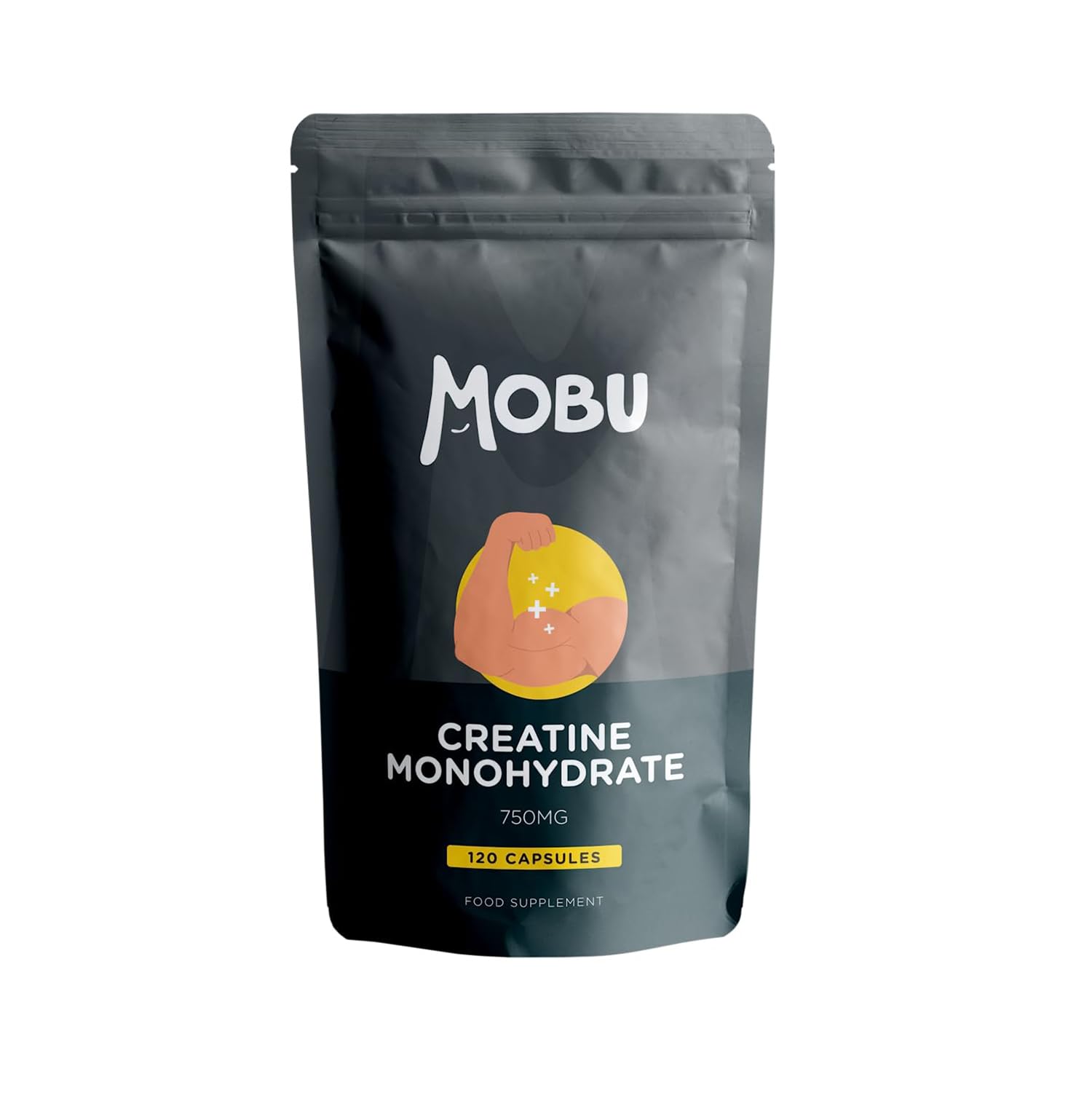 Creatine Capsules 3000mg - 120 Capsules - Boost Muscle Mass, Bulk & Strength - Pure Creatine Monohydrate - Supports Increased Energy & Performance - Pre Workout Supplement for Men & Women | MOBU UK