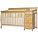 Dream On Me Brody 5-in-1 Convertible Full-Size Baby Crib & 3-Drawer Changer in Natural, Pinewood, GreenGuard Gold & JPMA, 1” Changer Pad, 3 Mattress Heights, Converts to Toddler & Full Size Bed