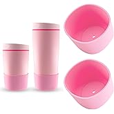 JTJEI 2pcs Silicone Boot for Owala SmoothSip Slider 12oz 20oz, Anti-Slip Protective Sleeve for Owala Coffee Tumbler Travel Mug Cover Base Accessories, BPA-Free