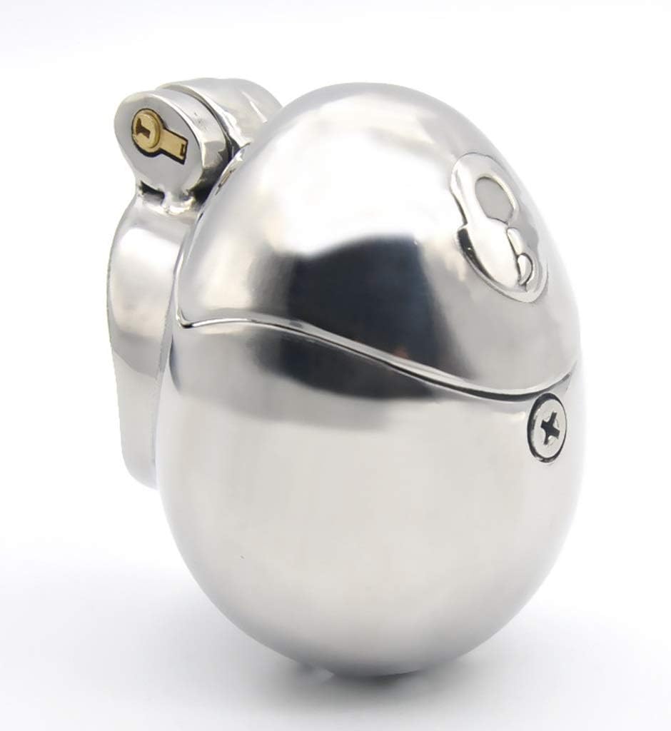 YYBB Male Stainless Steel Full Surrounded by Weight-Bearing Egg Type Chastity Lock Anti-Derailment Adult Products T-Shirt, Sunglasses (Size : 48mm)