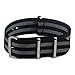 BluShark Original Premium Nylon Watch Strap - Durable, Waterproof Replacement Watch Band for Men and Women | Stainless Steel Buckle | Ballistic, Military | Bond, 24mm