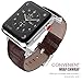 MoKo Compatible Band Replacement for Apple Watch 42mm 44mm Series 4/3/2/1, Premium Genuine Leather Crocodile Pattern Replacement Strap - Brown (Not Fit 38mm 40mm Versions)