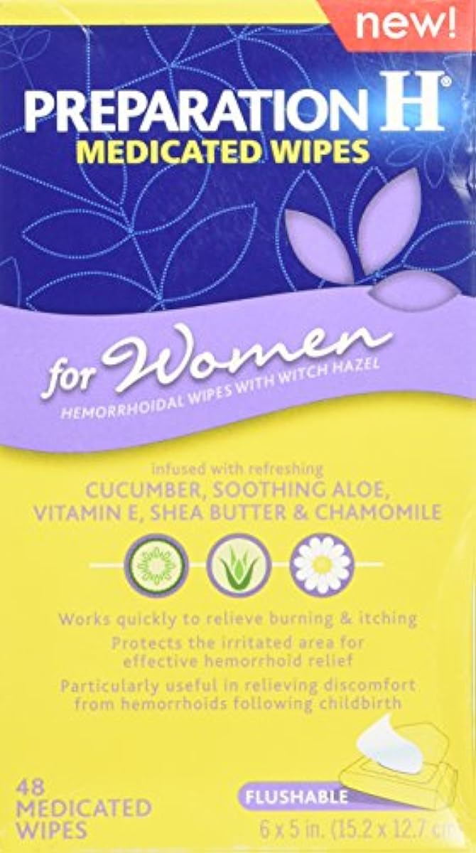 Preparation H Women’s Flushable Medicated Hemorrhoid Wipes, Burning and