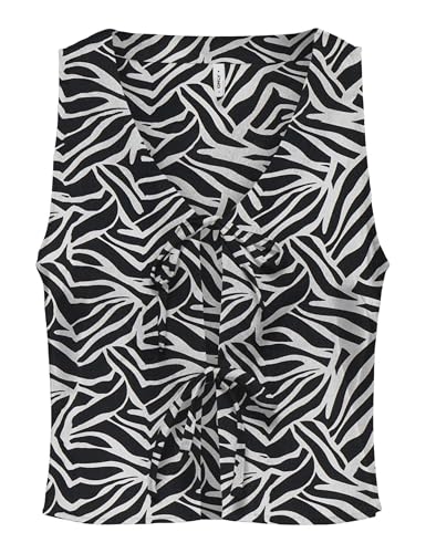 Onlnova Life Vis S/L Tie Vest AOP, Nero, L