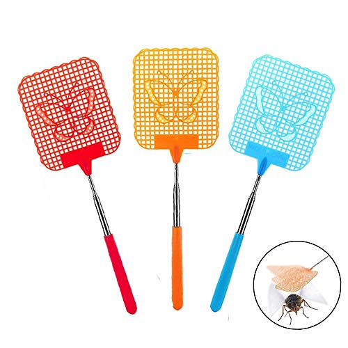 Yaphetss 3pcs Strong Flexible Manual Swat Durable Telescopic Handle，Pocket Extendable Fly Swatter, Travel Partner。 - Thumbnail 4