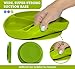 Babiere Silicone Toddler Plate – Powerful Suction Base Stays Put to Highchair – Grip Dish with Divided Sections – BPA & Toxin Free, Microwave & Freezer Safe – Free Silicone Baby Spoon – Green