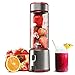 Personal Glass Smoothie Blender, Kacsoo S610 USB Rechargeable Portable Blender Juicer Cup, Single Serve Fruit Mixer, Small Travel Blender for Shakes and Smoothies, with 5200 mAh Rechargeable Battery