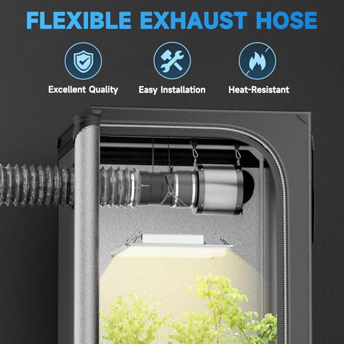 Hon&Guan Ø 100 mm x 2.5 m Insulation Aluminium Ventilation Hose, Flexible Aluminium PVC Pipe for Bathroom Fan, Portable Air Conditioning Pipe, Dryer, Garage, Kitchen Hood, Grey