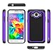 Grand Prime Case, LK [Shock Absorption] Hybrid Dual Layer Armor Defender Protective Case Cover for Samsung Galaxy Grand Prime (Purple)