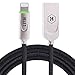 Smart LED Auto Disconnect Charger Cable Compatible with iPhone,6ft Charger Cord Nylon Braided USB Charger Compatible with iPhone X iPhone 8 7/ 7plus 6/ 6plus 6s
