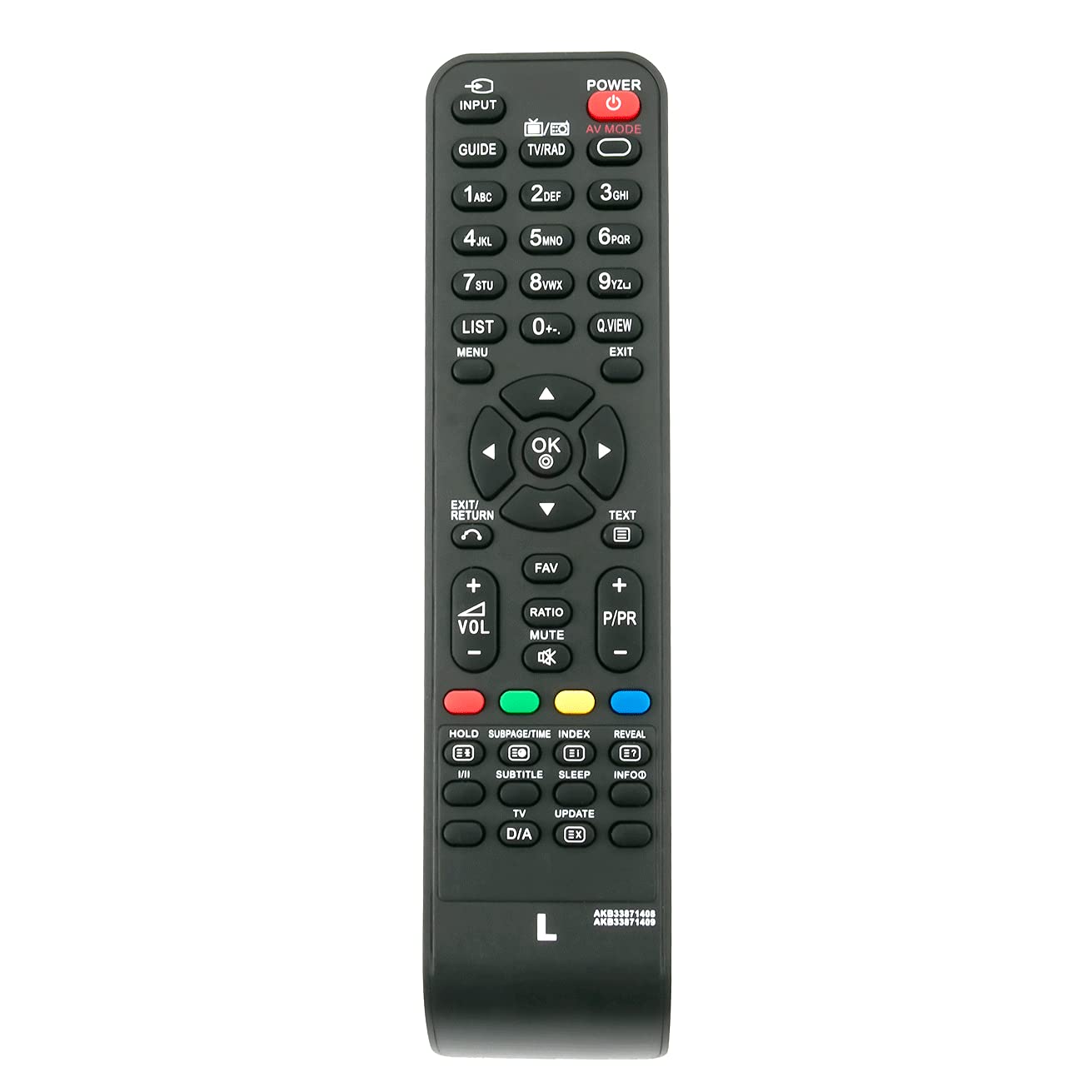 VINABTY AKB33871408 AKB33871409 Remote Control Replacement for LG TV 22CS460 22LS3500 22LT360C 26CS460 42CS460 M2262D 24MN33D 26LN450B 22LG30 22LS4D-ZB 37LG300CZA M2794D