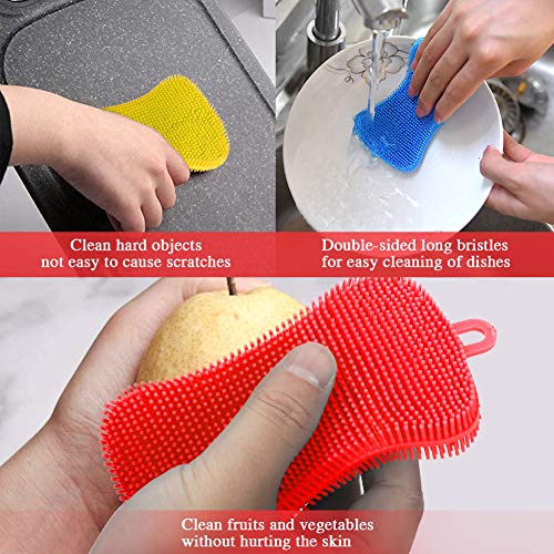 Geloo Silicone Sponge Dish Sponges, Silicone Sponge Dish Washing