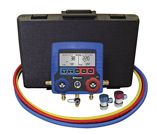 MASTERCOOL (99860-A Blue R134A Digital Manifold Gauge with 60" Hose and Manual Coupler