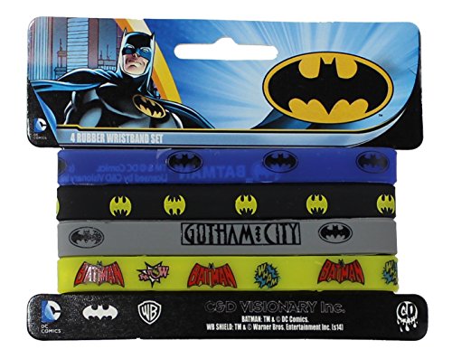 Batman DC Comics Batman 4 Mini Rubber Wristband Set