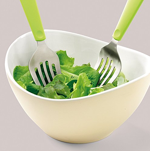 Big Fork, Large Cooking Fork BBQ & Grilling Barbecue Jumbo Utensil Tool Salad and Spaghetti Server with Comfort Grip (Green) - Thumbnail 3