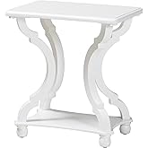 Baxton Studio Cianna End Table, 1-Shelf, White