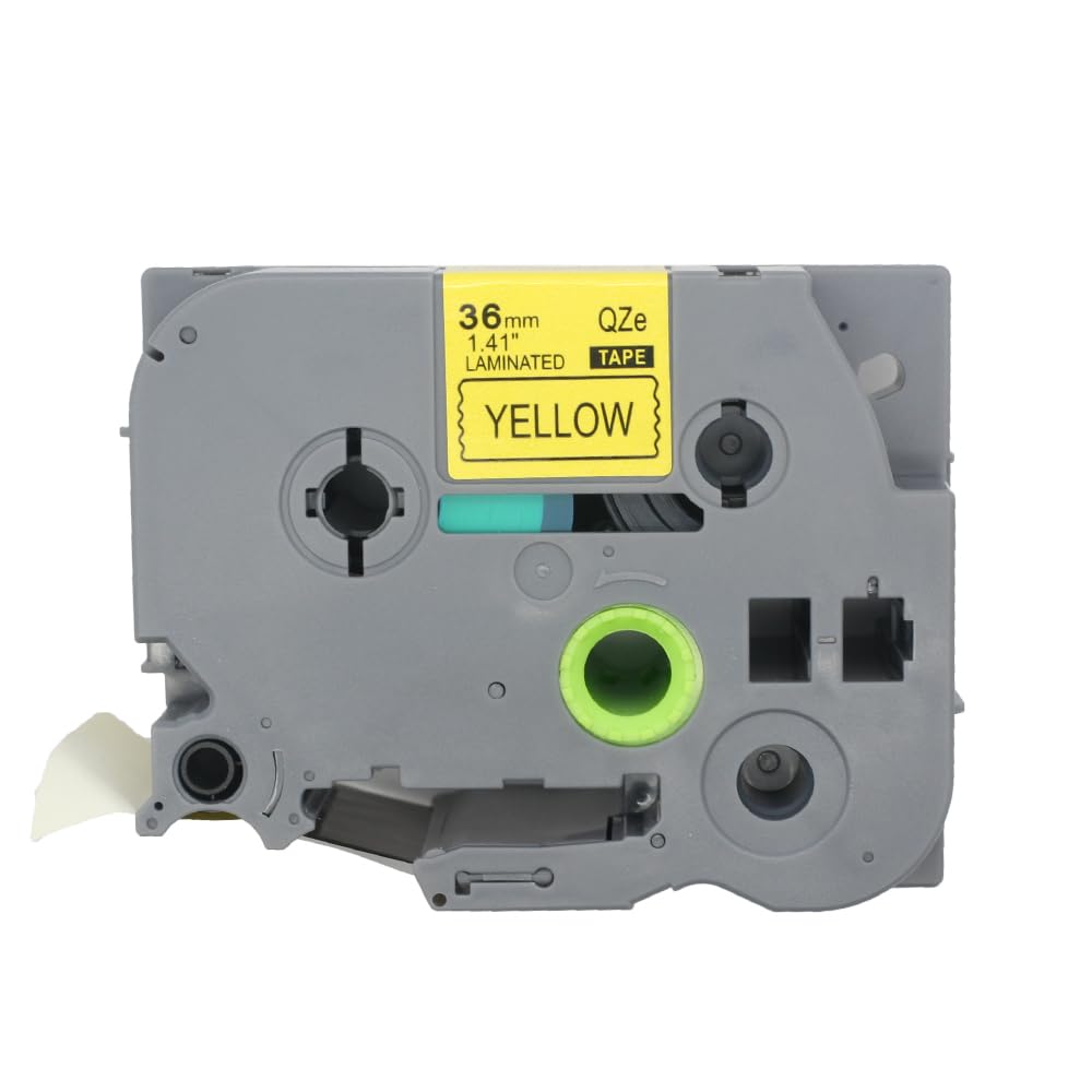 BROVACS 1 Pack Black on Yellow Laminated Label Tape Compatible for Brother P-Touch Label Printer TZ 661 TZe 661 36mm 1 1/2" OPA4661