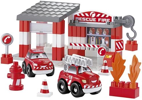 ABrick by Ecoiffier Fire Rescue Play set, 59 Pieces by Abrick