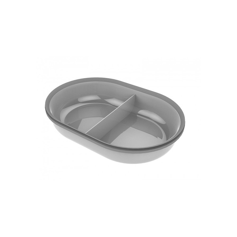 Sure Petcare SureFeed Split Pet Bowl with Integrated Seal, Compatible with Sure Petcare SureFeed Microchip Pet Feeder with Sealed Lid, Works for Wet and Dry Food, Keeps Food Fresh, Grey