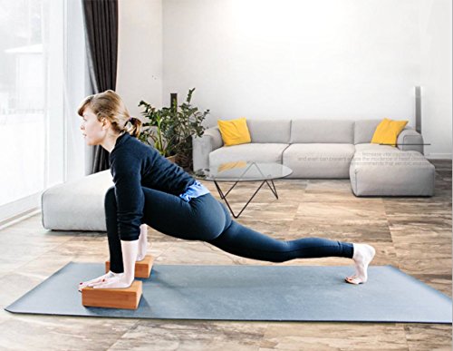 BOSSJOY Bamboo Yoga Block Brick (1 PC), Bamboo Handstand Block Provides Stability Balance & Support, Improve Strength and Deepen Poses - Great for Yoga, Pilates, Workout, Fitness & Gym