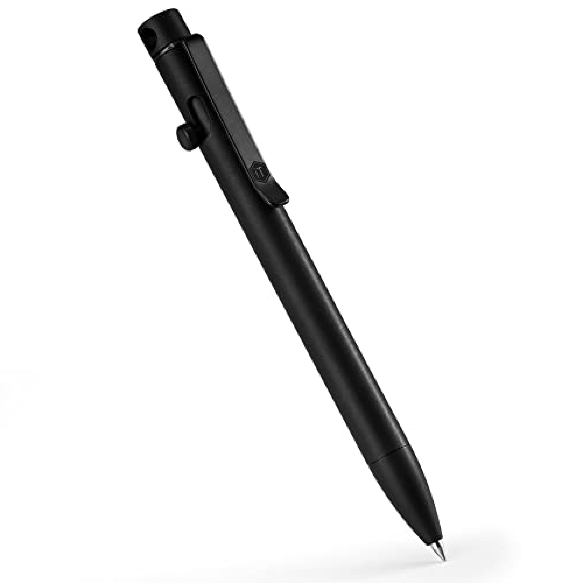 KeyUnity KP01 Ballpoint Pen with Clip, EDC Pocket Pen Titanium Alloy Retractable Metal Ballpoint Pen for Everyday Use,Black