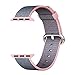 Smart Watch Band, Uitee Woven Nylon Band for Apple Watch 38mm Series 1 & 2, Uniquely and Artistically Designed Replacement Strap, Comfortably Light With Fabric-Like Feel (Light Pink/Midnight Blue)